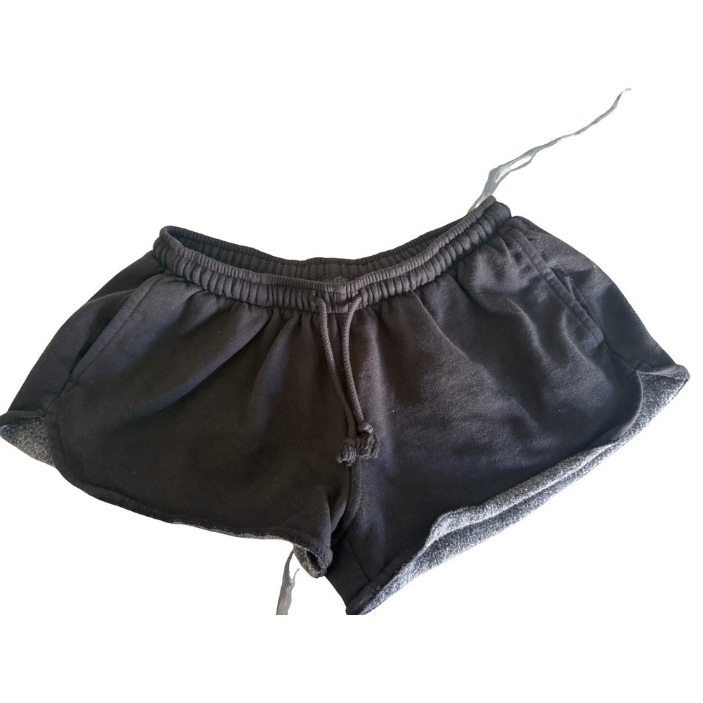 John Galt Shorts Fleece Fabric Shorts Pockets Black Teen One Size EUC